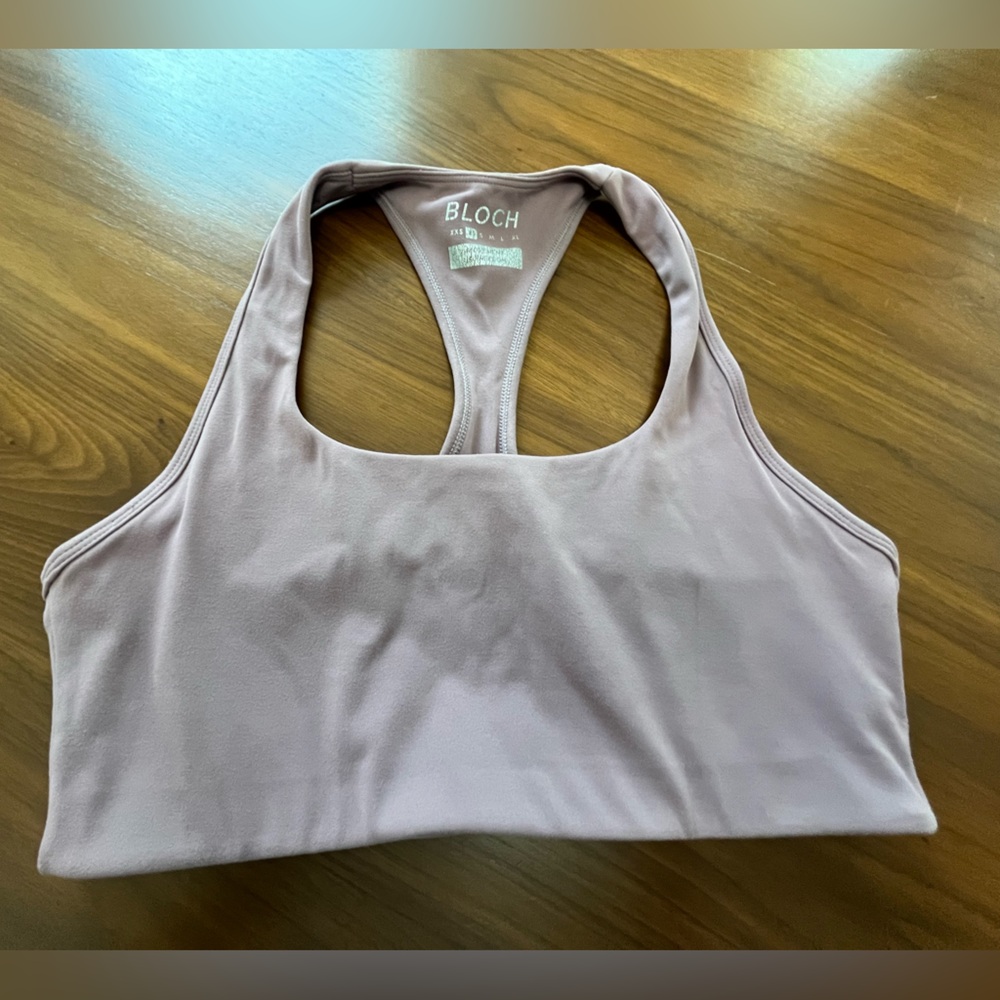 Bloch Mauve Racerback Training Bra - Size XS